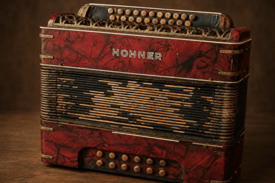 אקורדיון כפתורים וינטג׳ HOHNER
